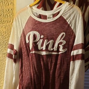 Victoria secret pink baseball style shirt
